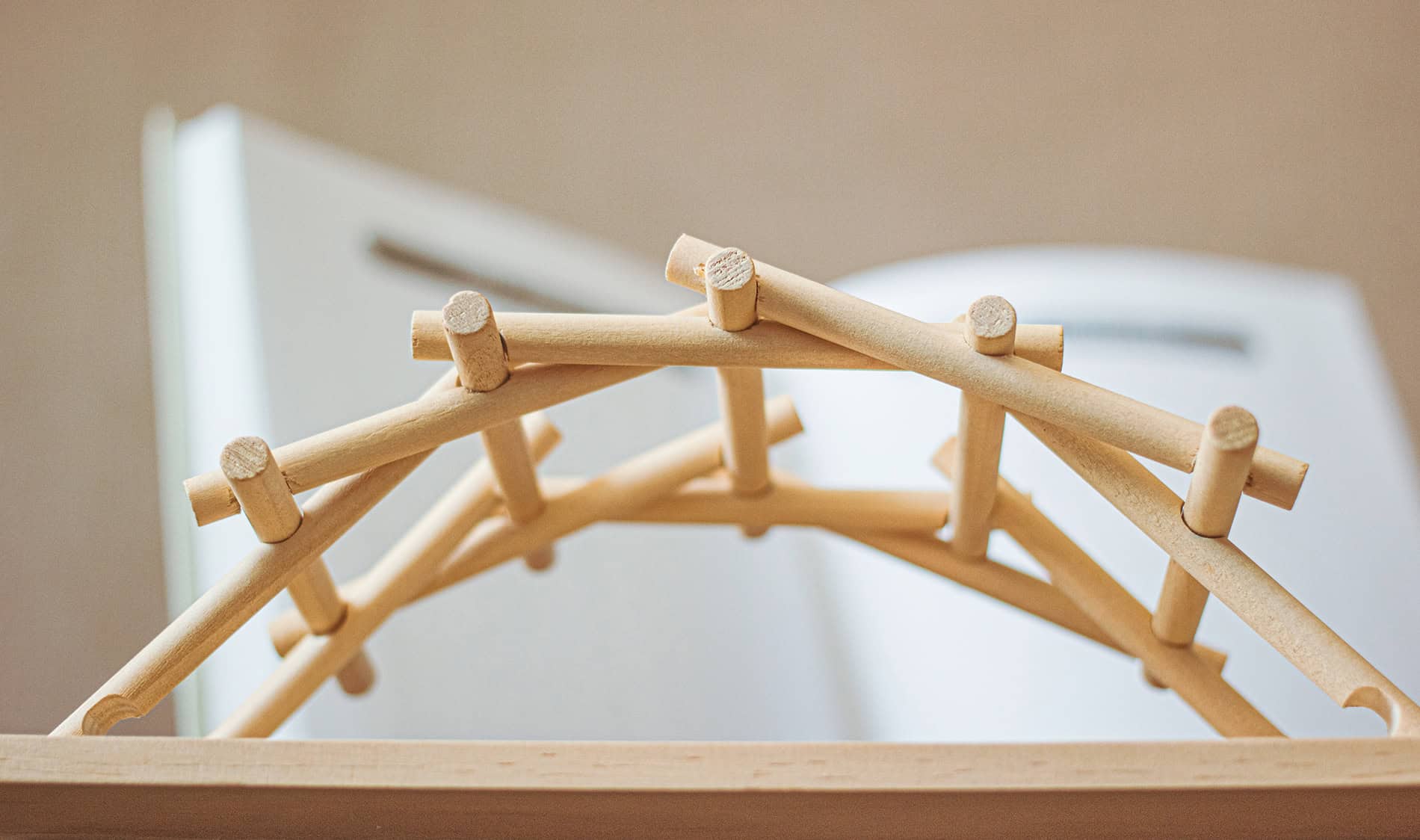 leonardo-brücke-waldgeschichten Die Leonardo-Brücke bauen